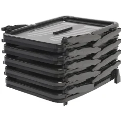 Range-chaussures téléscopique plastique noir