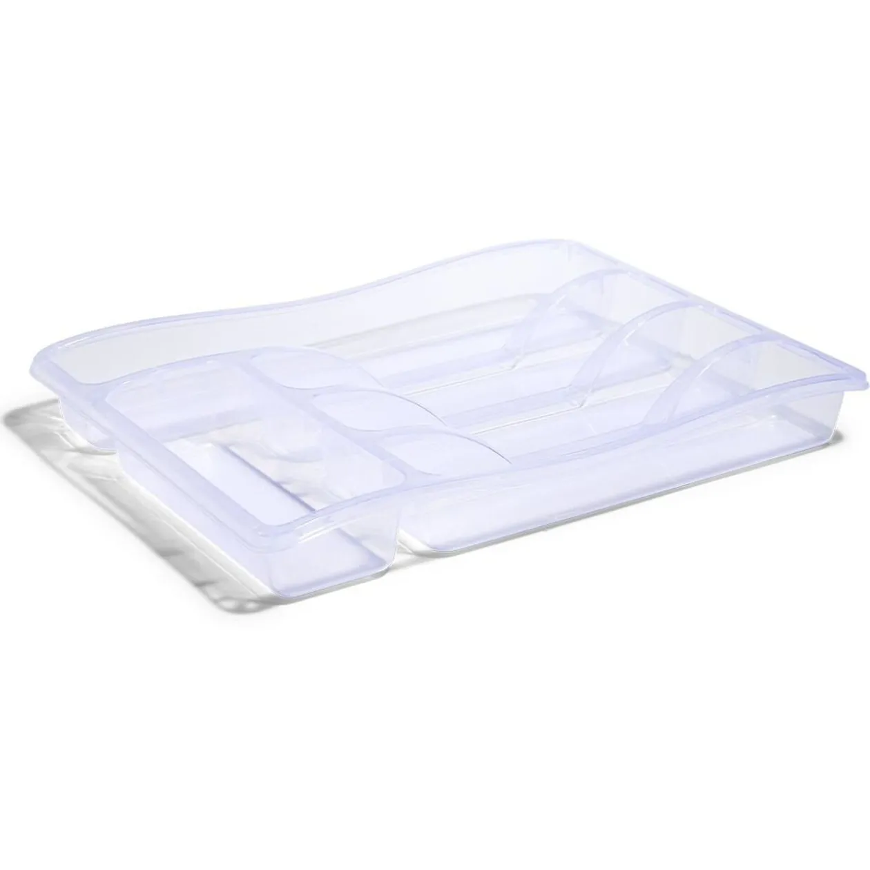 Range-couverts en plastique transparent - L.33xl.25,5xH.4cm