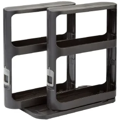 Rangement à épices coulissant 2 niveaux noir