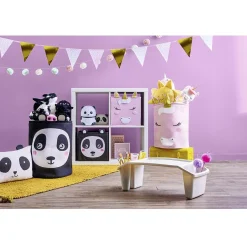 Rangement blanc motif animal