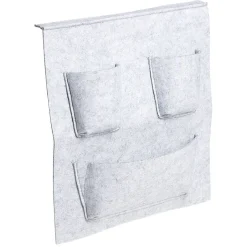 Rangement Box Cube pochette feutrine gris clair 34x30cm