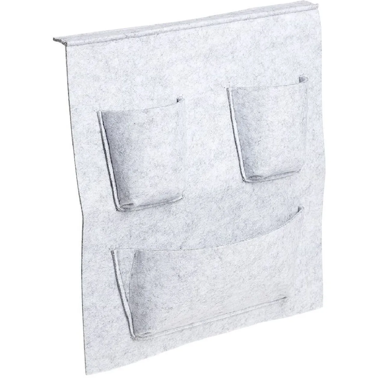 Rangement Box Cube pochette feutrine gris clair 34x30cm