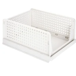 Rangement dressing superposable coulissant blanc grand modèle