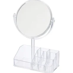 Rangement pour cosmétique avec miroir 9 compartiments 20x15xH5cm