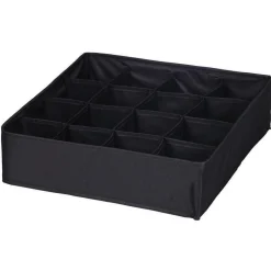 Rangement sous vêtement 16 compartiments noir