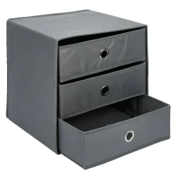 Rangement textile Box Cube 3 tiroirs 31x29x31cm