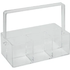 Rangement transparent avec anse 6 compartiments