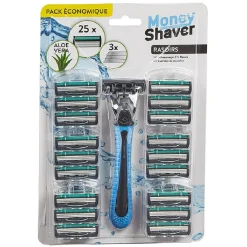 Rasoir et ses 25 têtes de rechange