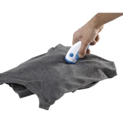 Rasoir textile électrique bleu et blanc