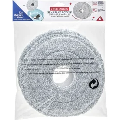 Recharge mop pour balai rotatif x2