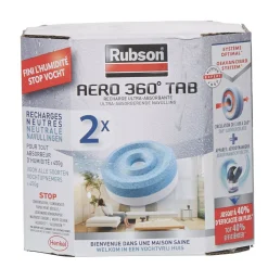 Recharge x2 pour absorbeur d'humidité Rubson Aero 360°