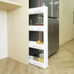 Resserre légume 4 niveaux blanc 54x12,2xH101 cm