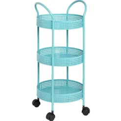 Resserre légumes à roulettes bleu turquoise