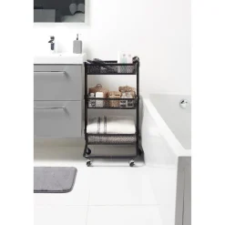 Resserre légumes cuisine noir 4 roulettes