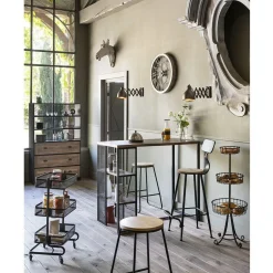 Resserre légumes cuisine noir 4 roulettes