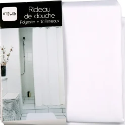 Rideau de douche blanc