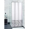 Rideau de douche blanc motif galet