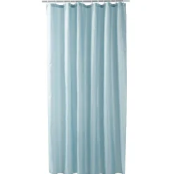 Rideau de douche bleu clair