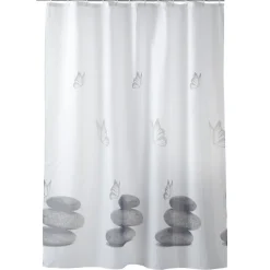 Rideau de douche design galets
