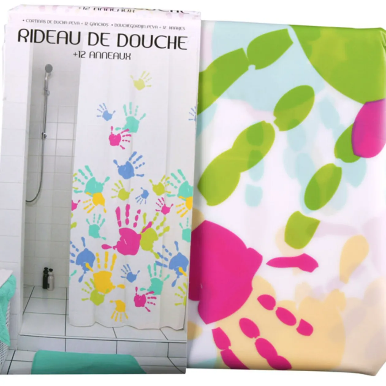 Rideau de douche empreinte