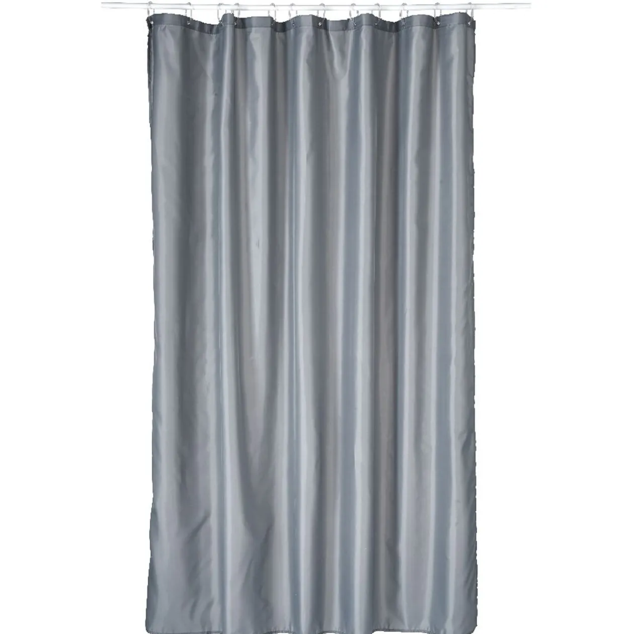 Rideau de douche gris clair sans anneaux