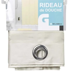 Rideau de douche ivoire