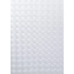 Rideau de douche motif carré blanc opaque 180xH200cm