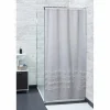 Rideau de douche transparent blanc