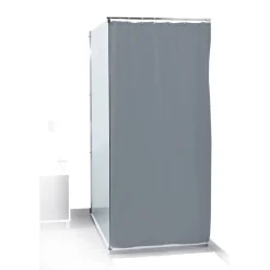 Rideau de douche uni gris 180x200cm