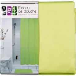 Rideau de douche vert anis
