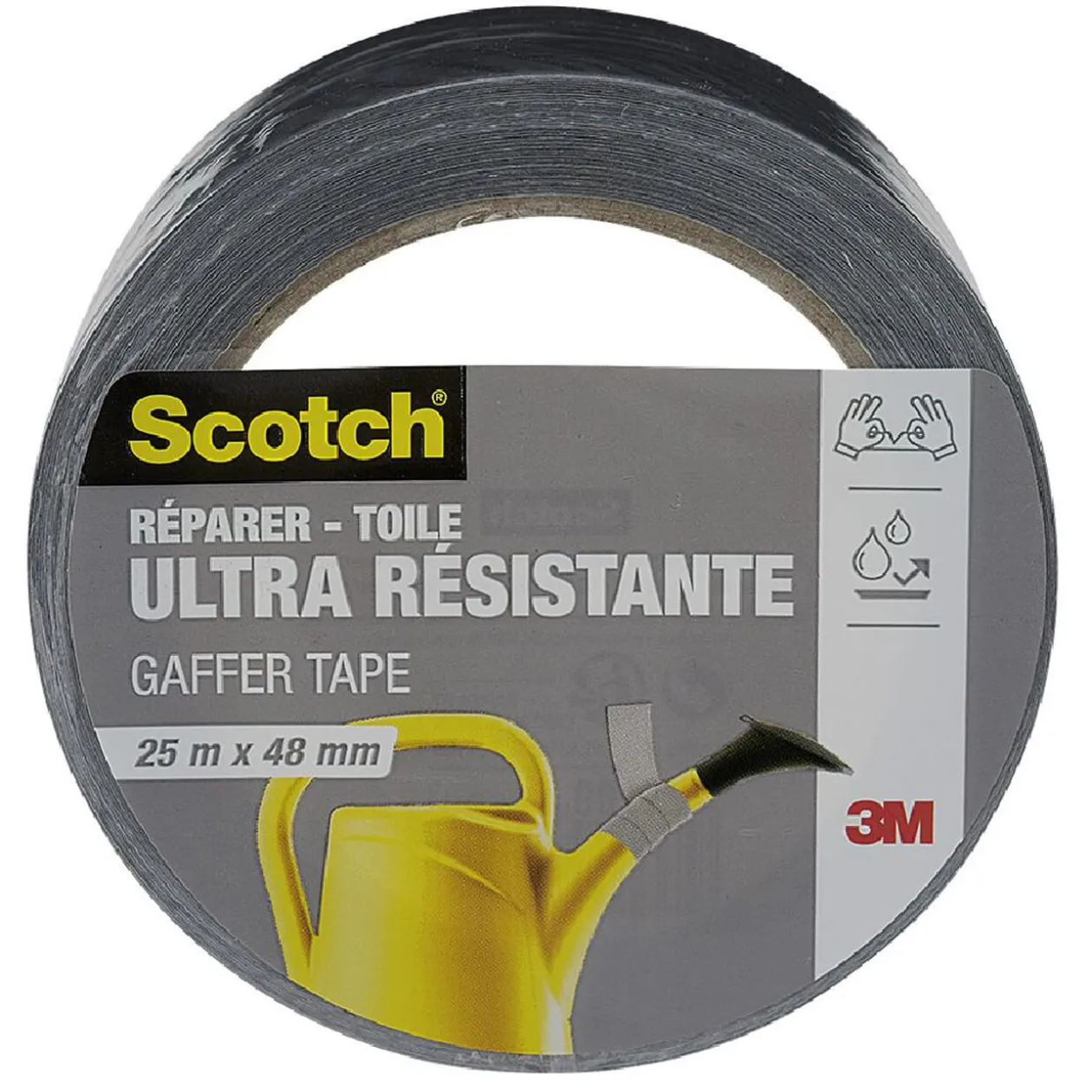 Rouleau adhésif de réparation Scotch gris L.25 m x2