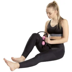 Rouleau de massage noir et rose