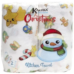 Rouleau essuie tout 70 feuilles motif Noël x2