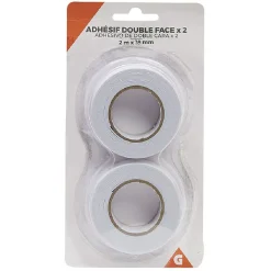 Ruban adhésif double face blanc 2m x2