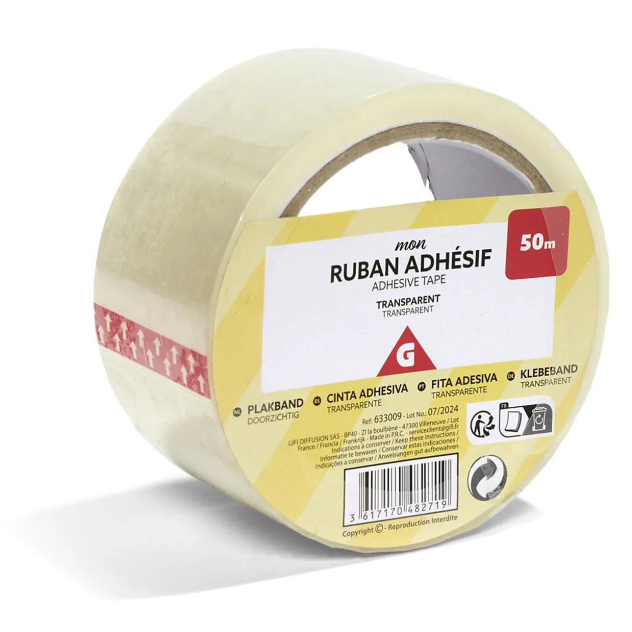 Ruban adhésif transparent 50m