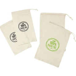 Sac à vrac en coton réutilisables x4