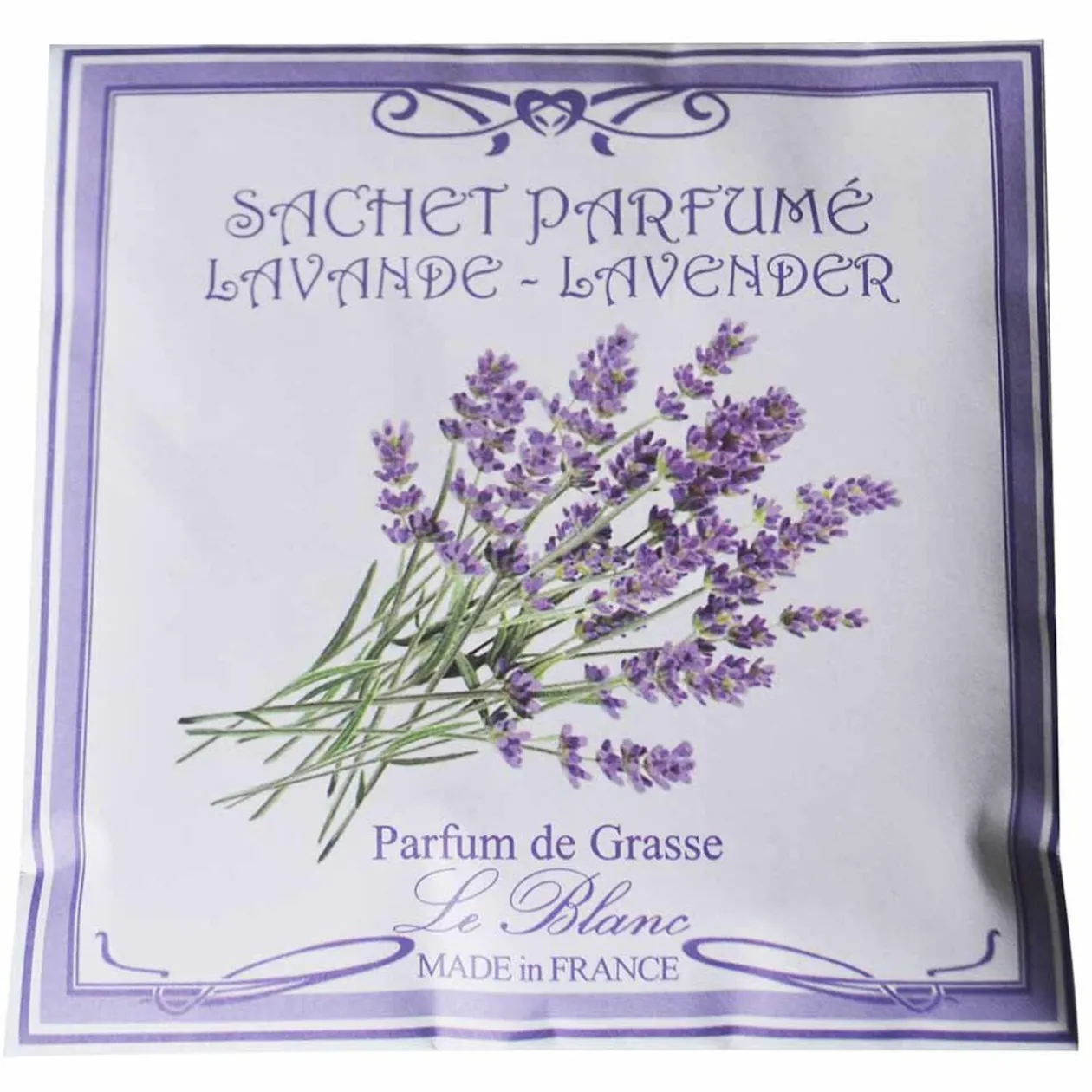 Sachet parfumé senteur lavande parfum de grasse Le Blanc