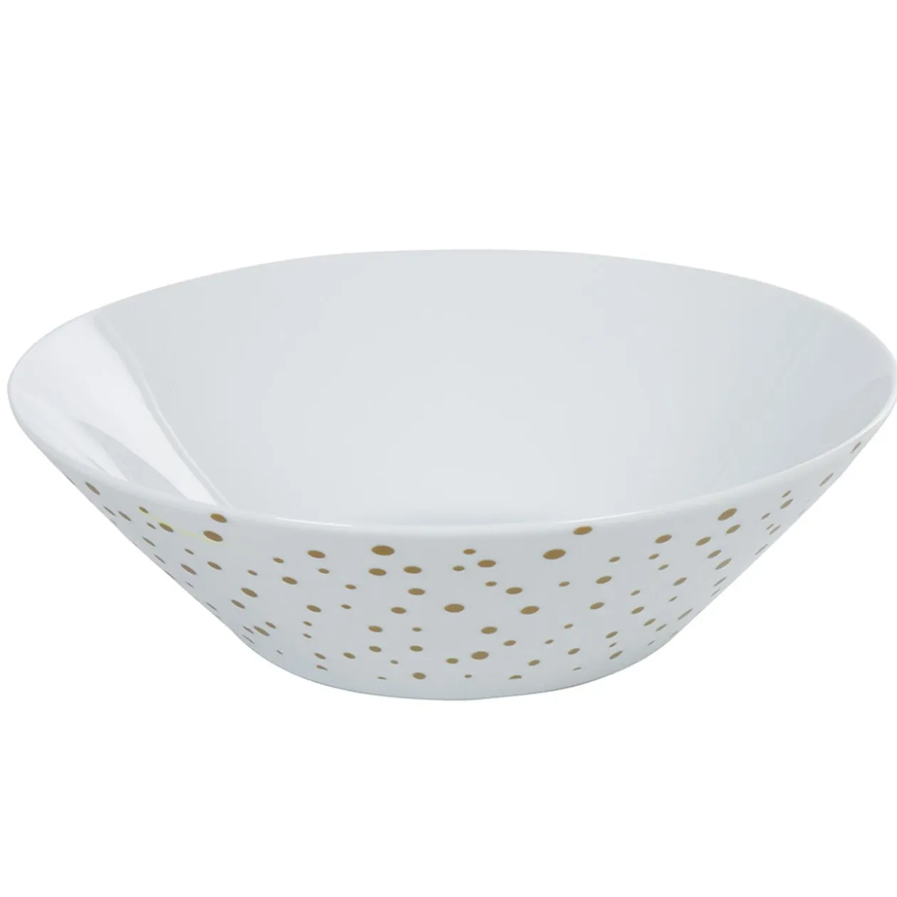 Saladier blanc pois doré
