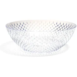 Saladier en plastique transparent effet martelé