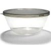 Saladier en verre 4L avec couvercle en plastique