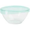 Saladier en verre Luminarc Keep'n Bowl couvercle vert Ø28cm