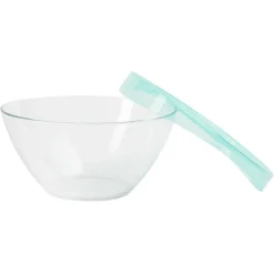 Saladier en verre Luminarc Keep'n Bowl couvercle vert Ø28cm