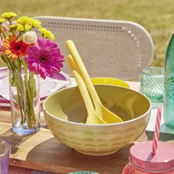 Saladier faïence à motifs Ø20xH8,5cm