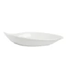 Saladier forme feuille porcelaine uni blanc