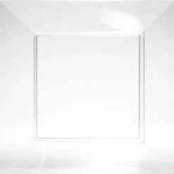 Saladier plastique carré transparent 22x22xH6,2 cm x12