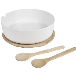 Saladier plastique et couverts