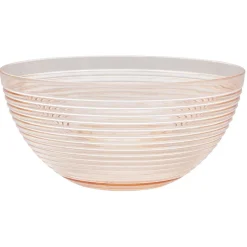 Saladier plastique strié noir transparent Ø17xH8,5cm