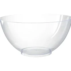 Saladier rond en plastique transparent
