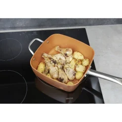 Sauteuse multifonctions cuivrée