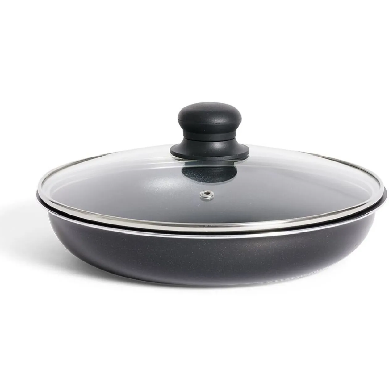 Sauteuse tous feux dont induction sans manche aluminium noir Ø25xH6,5cm